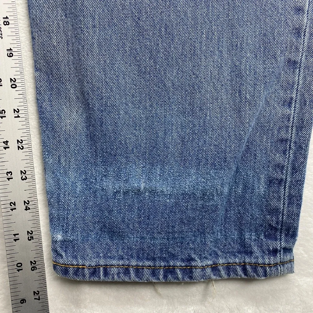 Levi's 550 Relaxed Fit‎ Jeans Faded Light Wash Denim Pants Mens W38 L29 - flaw